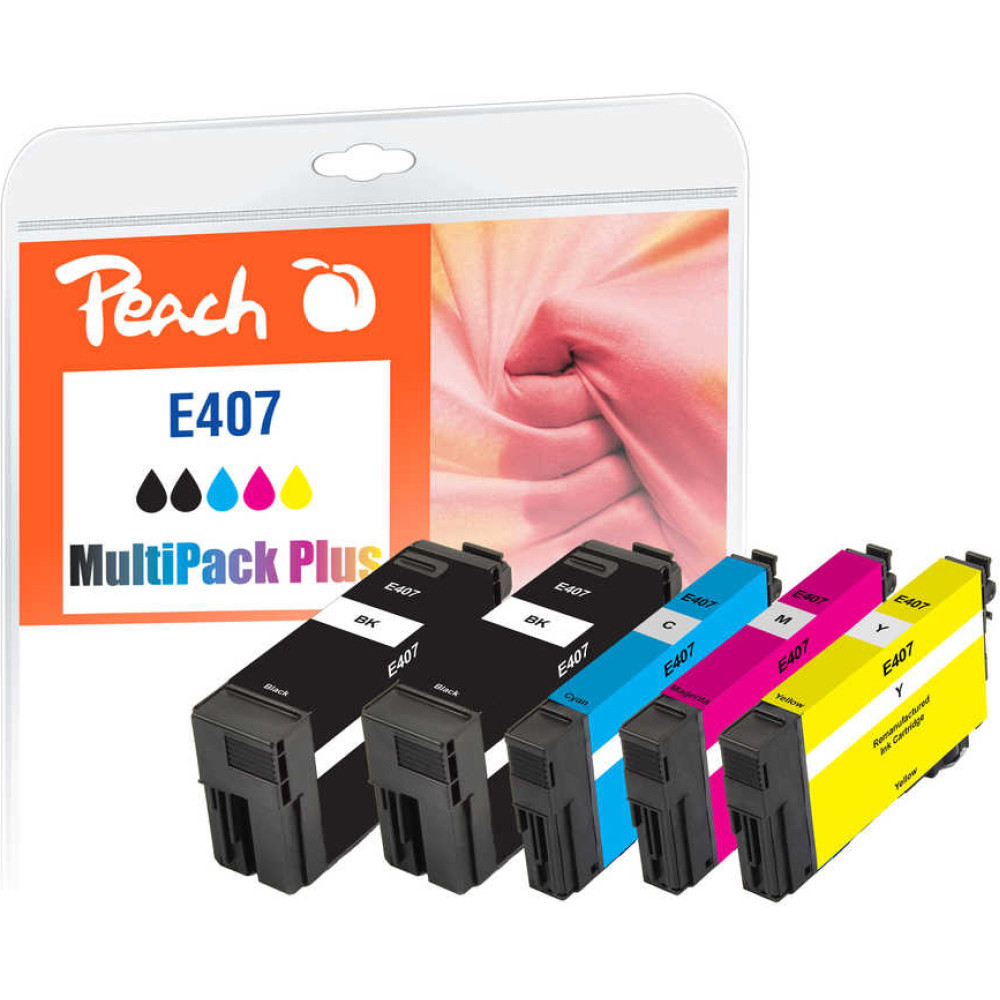 Peach PI200-938 tintes kārtridžs 5 pcs Saderība Melns, Tirkīzzils, Fuksīns, Dzeltens