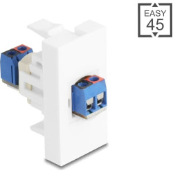 Delock Easy 45 module Terminalblock zu Terminalblock weiß