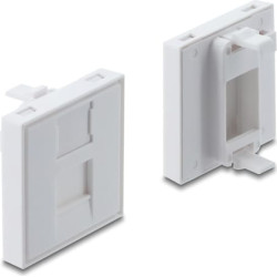 Delock Easy 45 F-Module Cover for Keystone Module 1 Port with dust cap 45 x 45 mm white