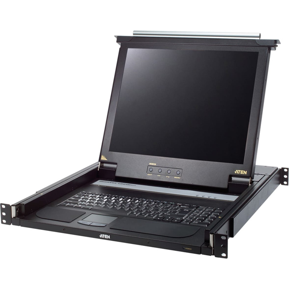Aten CL1000M Single Rail Console, 43cm LCD, VGA, PS/2-USB, UK-Layout