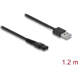 Delock USB Charging Cable 5 V for Electric Shavers compatible with MANSCAPED 2.0 / 3.0 series - shaver charger replacement cable 1.2 m