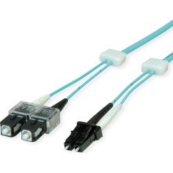 Easylan saCon Patch cables LED-Duplex 50/125µm OM3, LC/SC, turquoise, 5 m