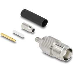 Delock TNC jack for crimping RG-174 / RG-316 with matching shrink tube