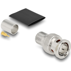Delock BNC plug for crimping RG-11 with matching shrink tube