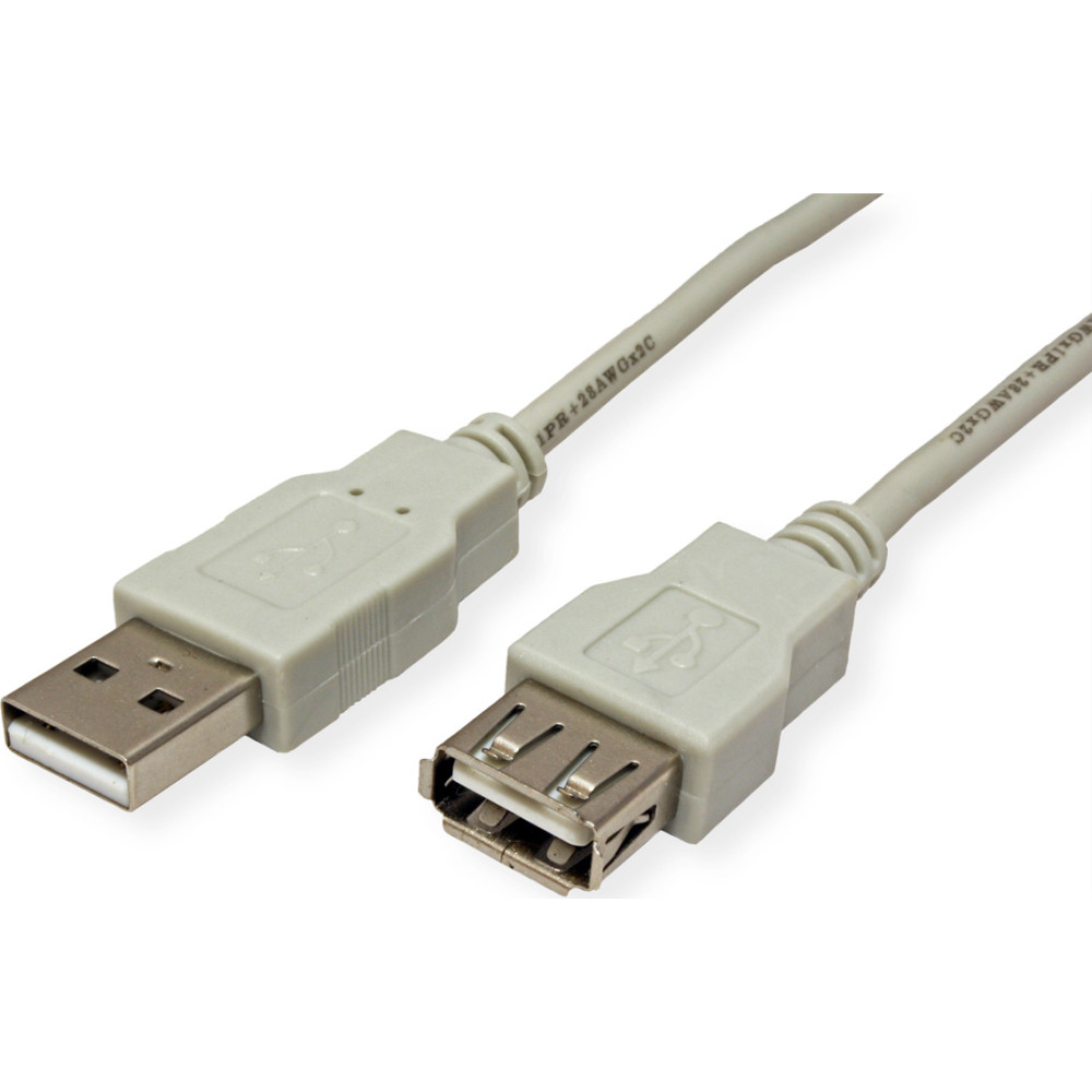 Secomp STANDARD USB 2.0 Cable, Type A-A, M - F, beige, 1.8 m