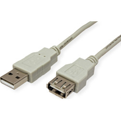Secomp STANDARD USB 2.0 Cable, Type A-A, M - F, beige, 1.8 m