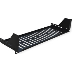 Value 19"-Fixed Shelf, 440 x 150mm, max. 15kg, 2U, U-Shape, black