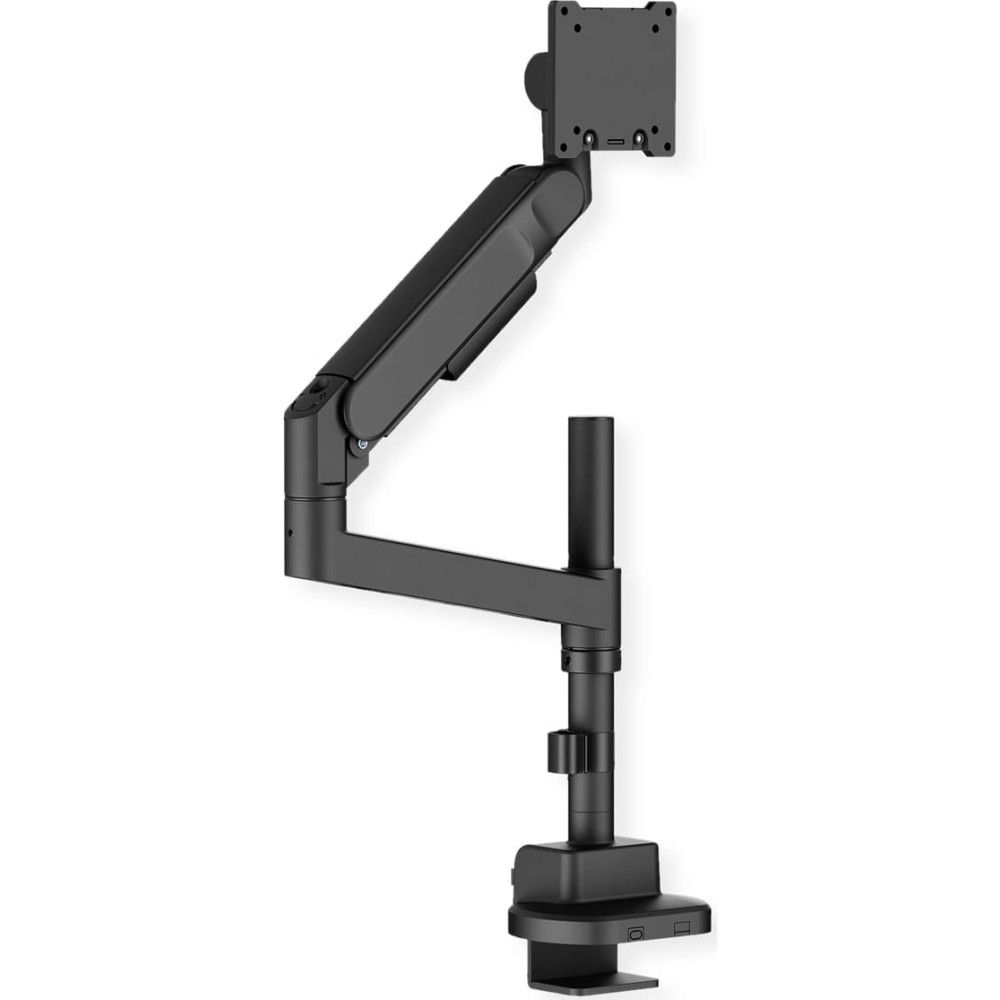 Roline Monitor Arm, Pole-Mounted, Gas Spring, < 144.78 cm (57"), Heavy Duty < 27 kg, black