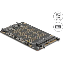 Delock Converter M.2 Key M NVMe SSD to U.2 and M.2 Key B SATA SSD to SATA