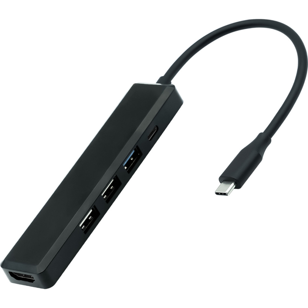 Secomp STANDARD USB Type C Docking Station, HDMI 4K30, 1x USB 3.0 Type A, 2x USB 2.0 Type A, 1x USB Type C PD (Power Delivery)