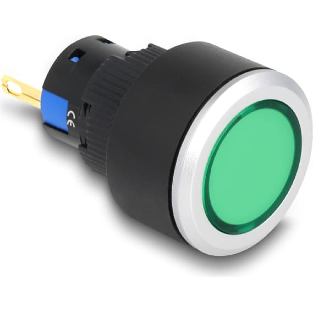 Delock 16 mm Plastic Indicator Light green / solder connection