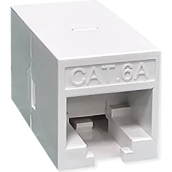 Roline RJ-45 Mini Inline Coupler, Cat.6A (Class EA), unshielded, white