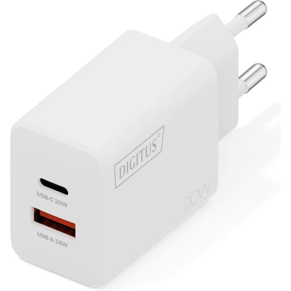 Digitus USB Charger 20W, 1x USB-C, 1x USB-A