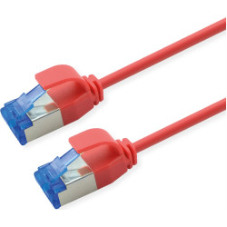 Roline S/FTP Patch Cord Cat.6A / Class EA, LSOH, Slim, PoE, red, 10 m