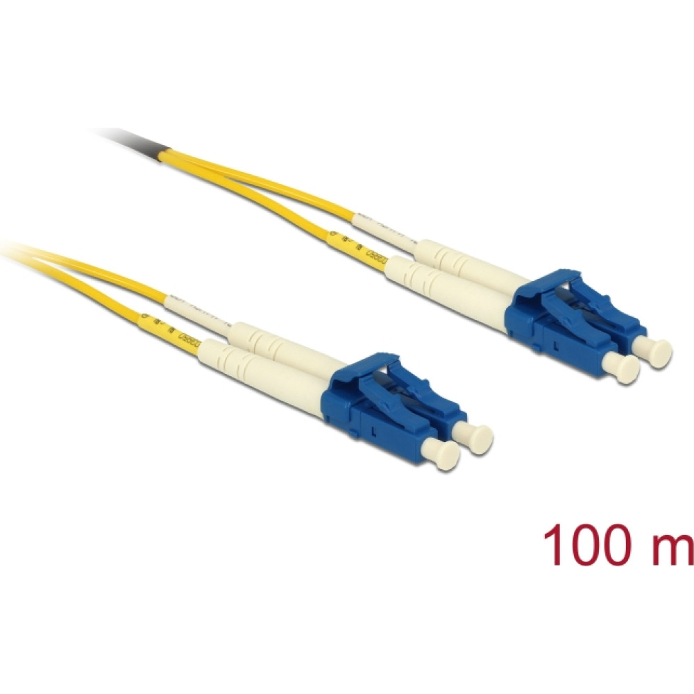 Delock Optical Fiber Cable LC Duplex to LC Duplex singlemode OS2 100 m