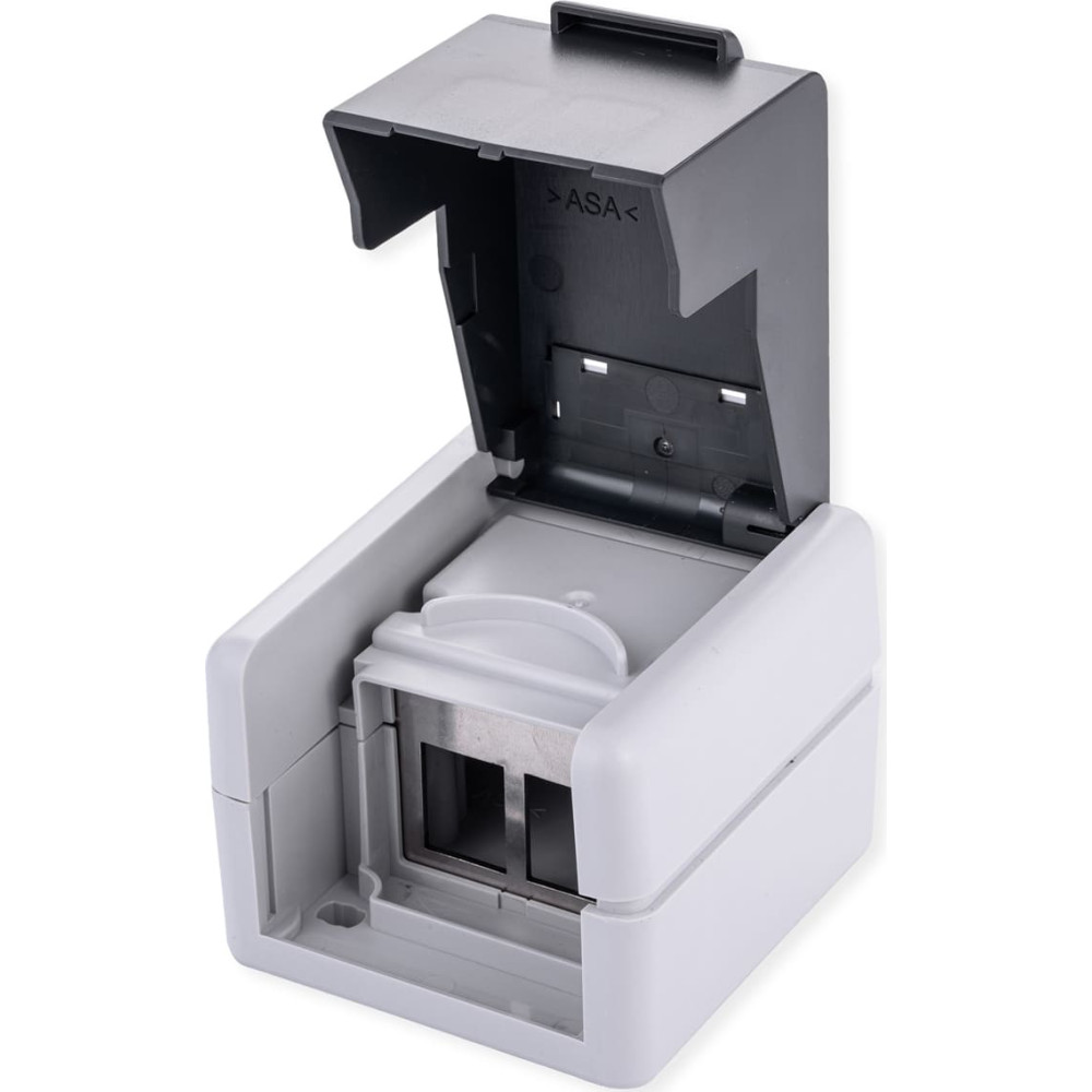 Value Outdoor Surface Mounted Wall Mount Box for 2x Keystones, grey