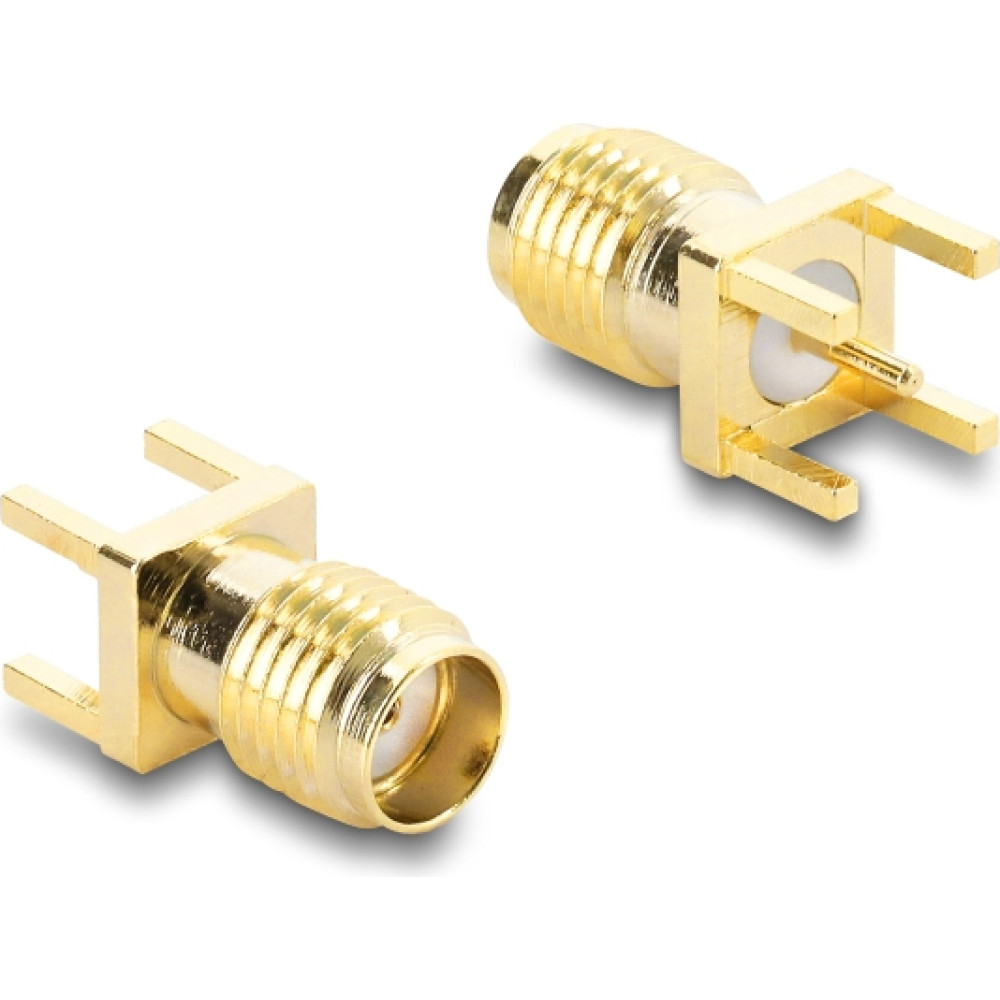 Delock SMA jack straight on printed circuit board thread length 5 mm