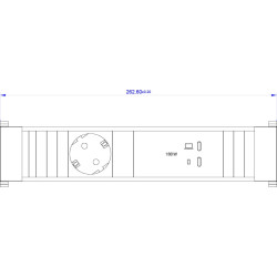 Bachmann CONFERENCEF M 1xCEE7/3, 1xUSB C/C 100W