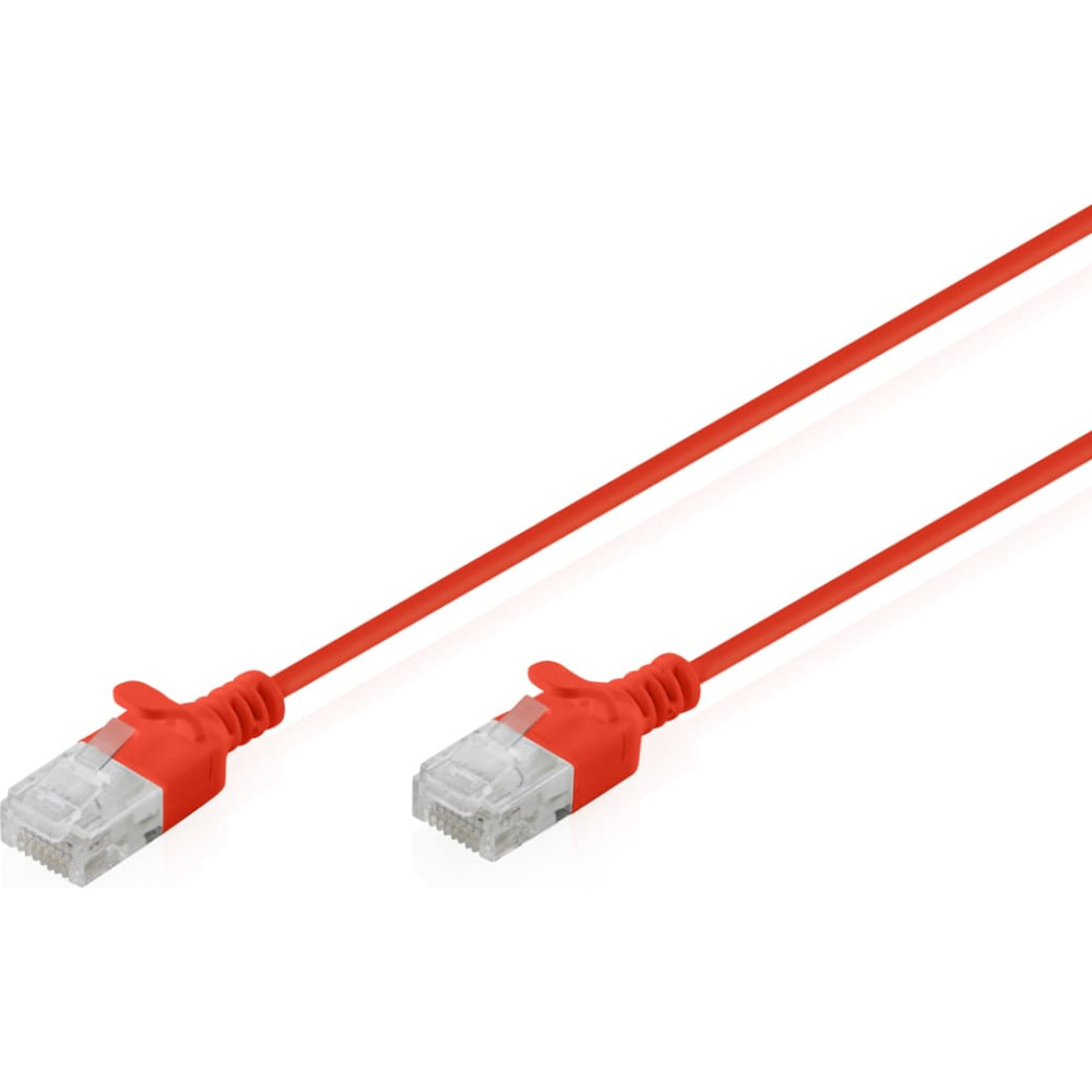 Digitus CAT 6 U-UTP Slim patch cable, 1 m, red
