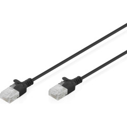 Digitus CAT 6 U-UTP Slim patch cable, 2 m, black