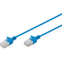 Digitus CAT 6 U-UTP Slim patch cable, 3 m, blue