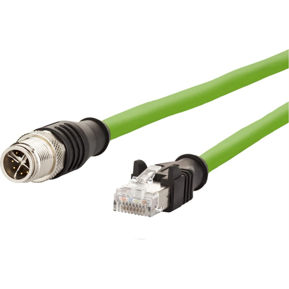 Metz Connect Verbindungsleitung M12 ST-RJ45 ST, 8-pol X-kodiert, gerade-gerade, 10 m