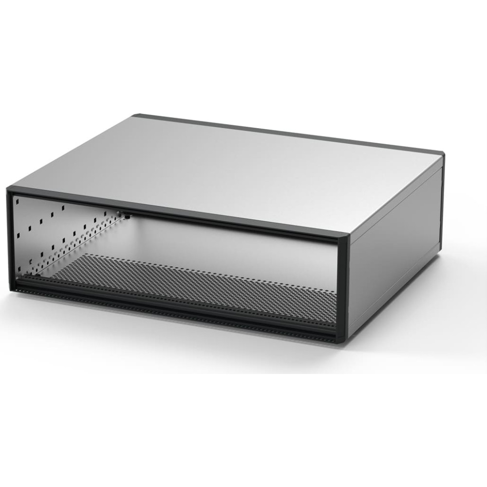 Schroff RatiopacPRO, Desktop Case, Retrofittable Shielding, Front Trim, 3 U, 84 HP, 255 mm