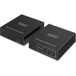 Digitus USB 3.2 Gen1 CAT Extender, 5 Gbps, 4 ports: 3x USB-A / 1x USB-C, 100m