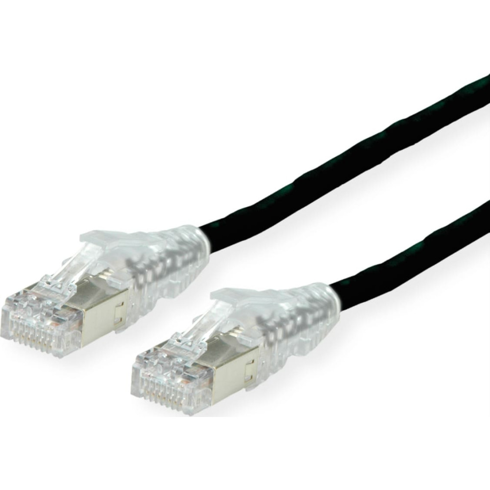 Secomp D&Auml;TWYLER Cat.6A (Class EA) S/FTP patch cable, CU 7702 flex LSOH, AMP v2, black, 2 m