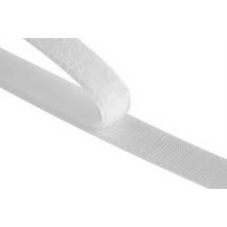Velcro &reg; Klettband Selbstklebend, Haken & Flausch 20mm x 50cm Wei&szlig;