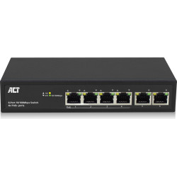 ACT POE+ SWITCH 6 PORTS 60W