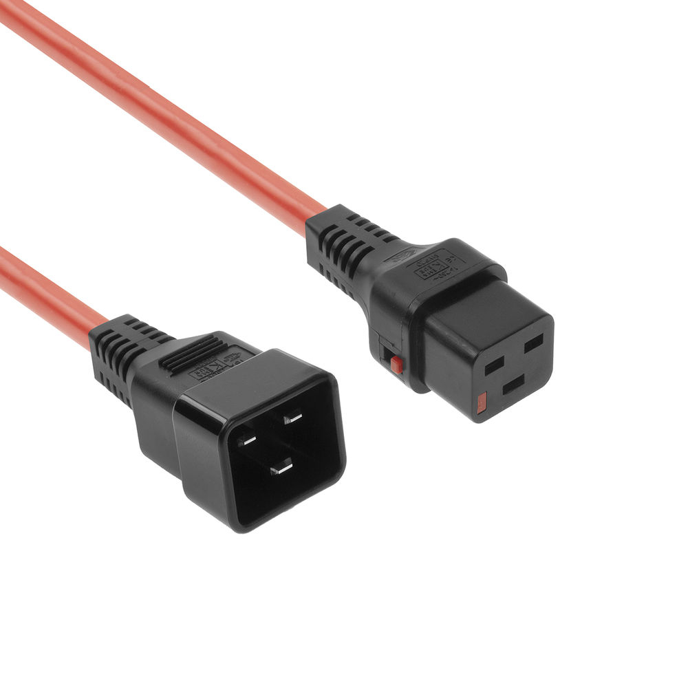 ACT POWERCORD C19 LOCK-C20 RD 1.0M