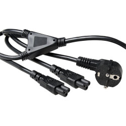 ACT POWERCORD SCHUKO-2XC5 BK  1.80M