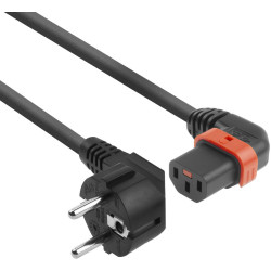 ACT PWR CORD CEE7/7-C13 LOCK L 1M