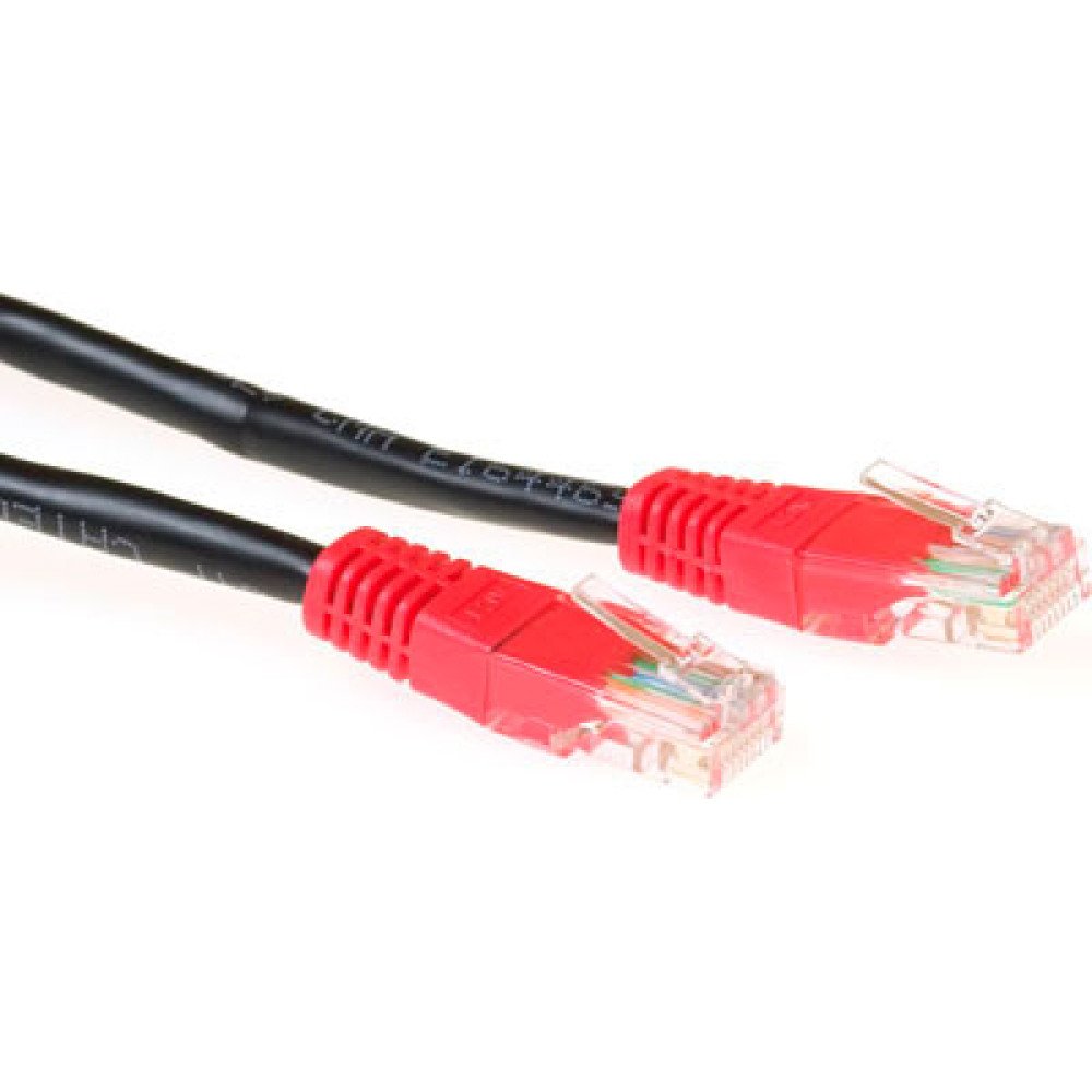 ACT CAT5E U/UTP CROSS BK/RD  5.00M