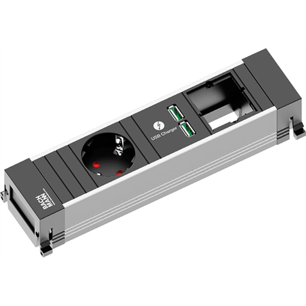 Bachmann POWER FRAME Small 1x earthing contact 1x USB Charger 1x ABD