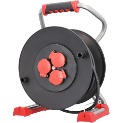 Bachmann professional cable reel 3xCEE7/3 H07RN-F 3G1.5mm&sup2; 25.0m CEE7/7