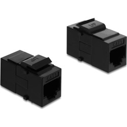 Delock Keystone Module Coupler RJ14 jack to RJ14 jack Cat.3 plastic black