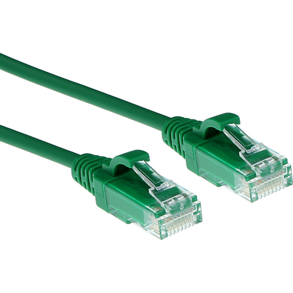 ACT CAT6 U/UTP SLIMLINE GN 10.00M