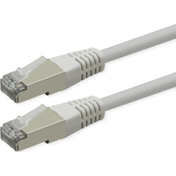 Roline S/FTP (PiMF) Patch Cord, Cat.6 (Class E), PoE, white, 0.3 m