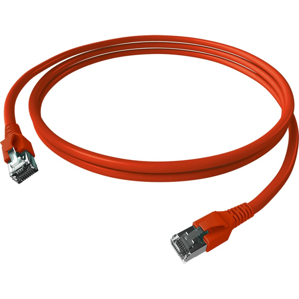 Easylan FlexBoot Patch Cable Cat.6A, S/FTP, red, 10 m