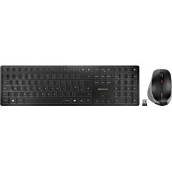 Cherry DW 9500 SLIM keyboard Mouse included Universal RF Wireless + Bluetooth QWERTY English Black, Grey