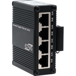 Exsys EX-62021PoE-P 5-Port Industrial Gigabit Micro Switch mit Pass-Through, unmanaged