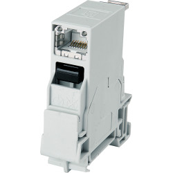 Teleg&auml;rtner Karl G&auml;rtner  TELEG&Auml;RTNER STX mounting rail outlet, RJ45 jack B Cat.6A