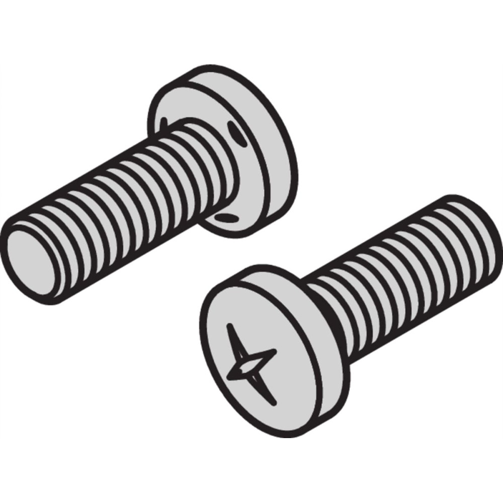 Schroff Panhead Screw, Pozidrive, Cross Recess M5x12, Steel Zinc Plated