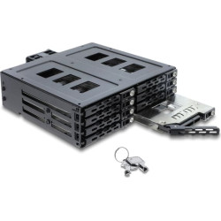 Delock 5.25&Prime; Mobile Rack for 8 x 2.5&Prime; SATA or SAS HDD / SSD with lock