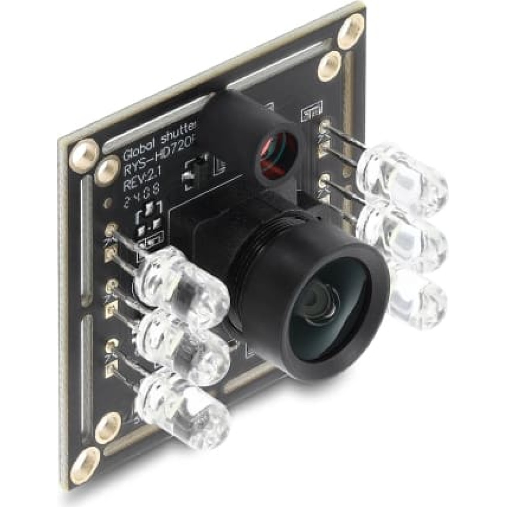 Delock USB 2.0 Camera Module with Global Shutter black / white 0.92 mega pixel 65&deg; 6 IR LED V6 fix focus