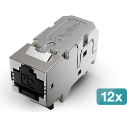 Digitus CAT6A Premium PVP Components Certified Keystone Module, Shielded, 12-Pack