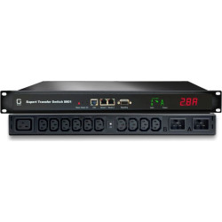 Gude 8801-3 Expert Transfer Switch 16A  1x IEC C19, 6x IEC C13 (4xFuse), Netzwerk