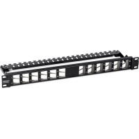 Trendnet TC-KP24SA 24 Port Patch Panel, für Keystones, gewinkelt 1U